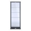 5-Shelf Glass Curio Cabinet Black And Clear
