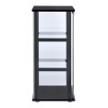 3-Shelf Glass Curio Cabinet Black And Clear