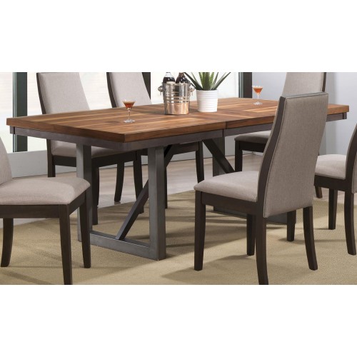 Spring Creek Dining Table With Extension Leaf Natural Walnut