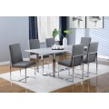 Mackinnon Upholstered Side Chairs Grey And Chrome (Set Of 2)
