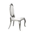 Antoine Oval Back Side Chairs Cream And Chrome (Set Of 2)