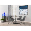 Bartole Round Dining Table White And Matte Black