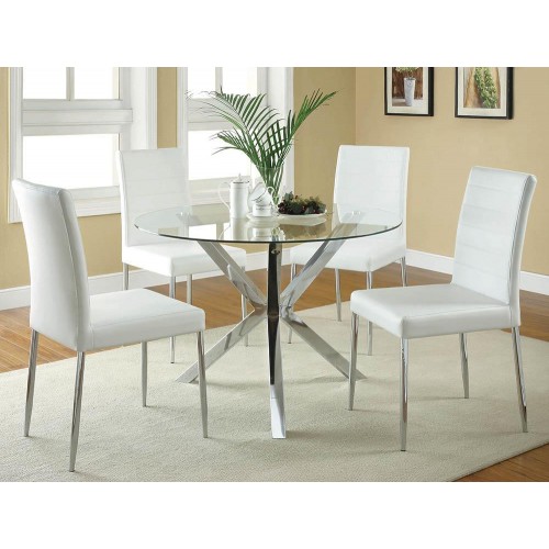 Vance Upholstered Dining Chairs White (Set Of 4)