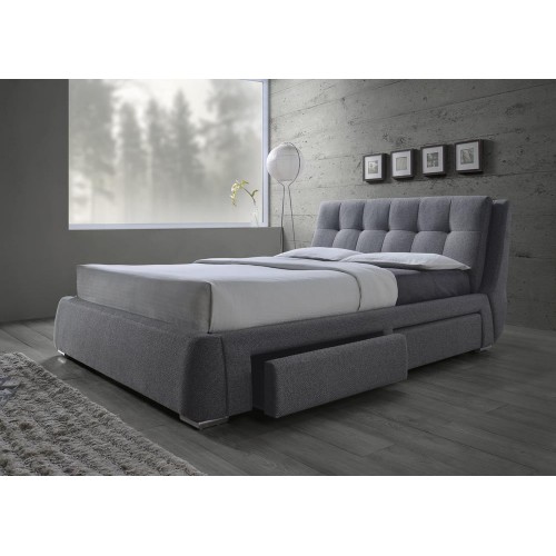 Fenbrook Eastern King Tufted Upholstered Storage Bed Grey