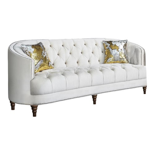 Avonlea Upholstered Sloped Arm Sofa Off White