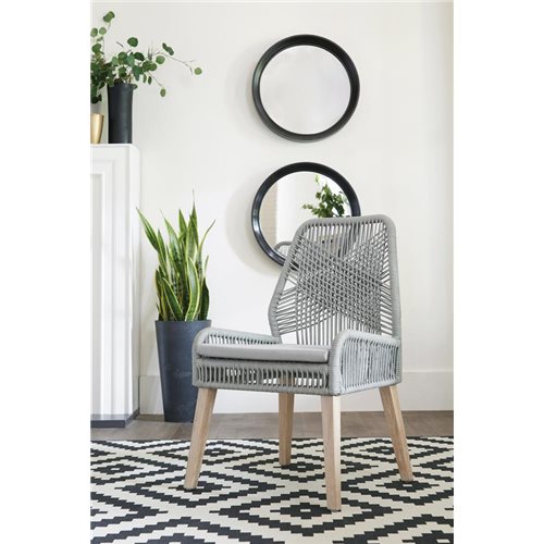 Woven Back Side Chairs Grey (Set Of 2)