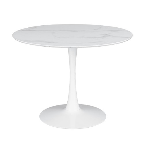 Arkell 40-Inch Round Pedestal Dining Table White