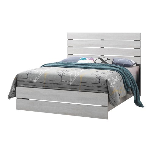 Marion Queen Panel Bed Coastal White