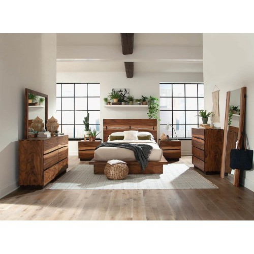 Winslow Queen Bed Smokey Walnut And Coffee Bean