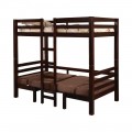 Joaquin Twin Over Twin Convertible Loft Bed Brown