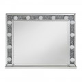 Rectangular Table Mirror With Lighting Silver